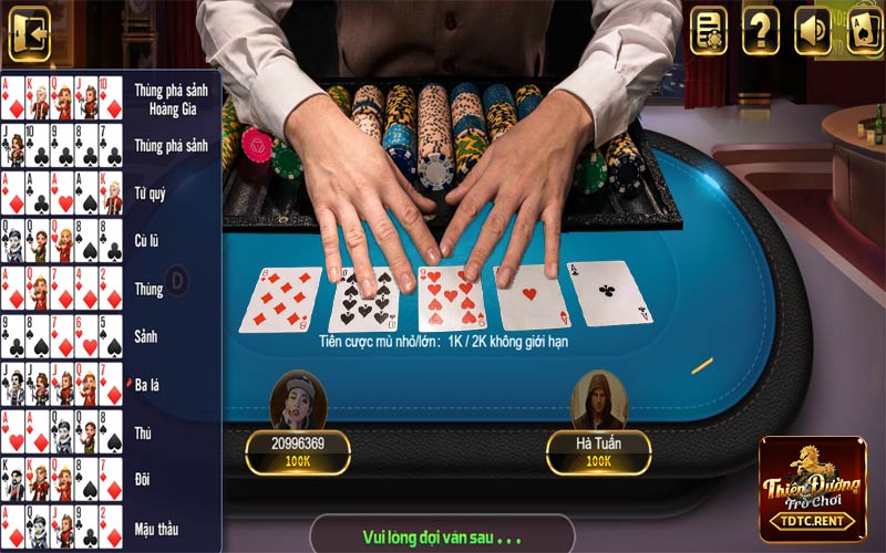 Đánh giá trải nghiệm chơi game bài Poker tại cổng game TDTC