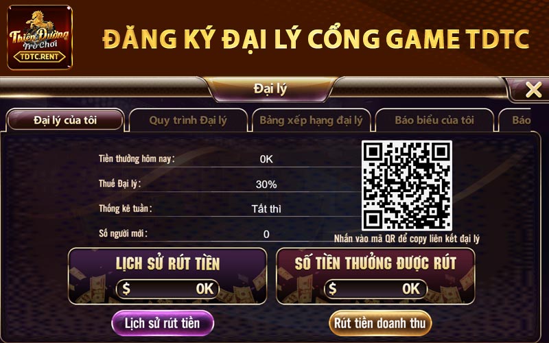 Hướng dẫn đăng ký đại lý cổng game TDTC